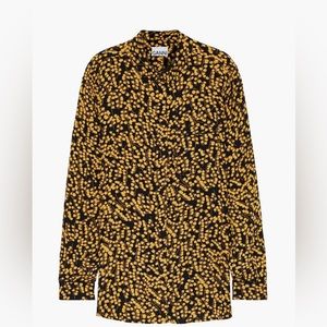 Ganni Goldstone Floral Crepe blouse